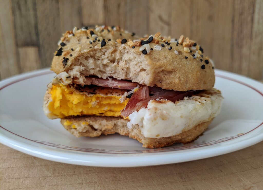 perfect keto bagel breakfast sandwich