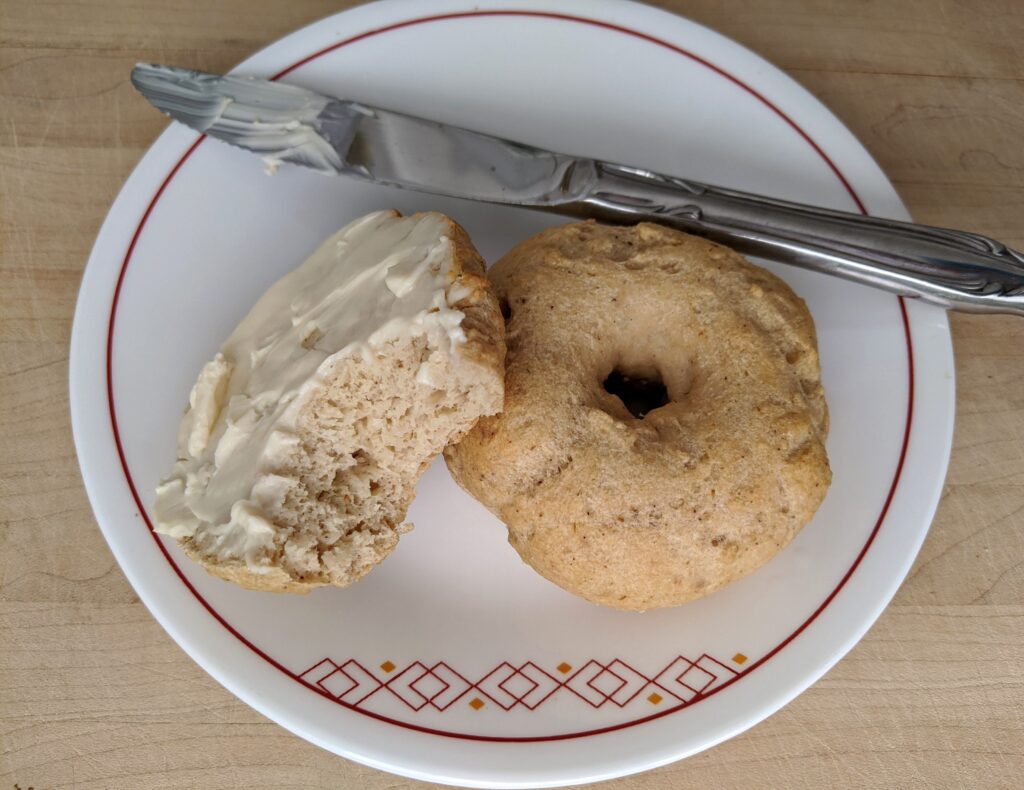 perfect keto bagels with laughing cow light cheese