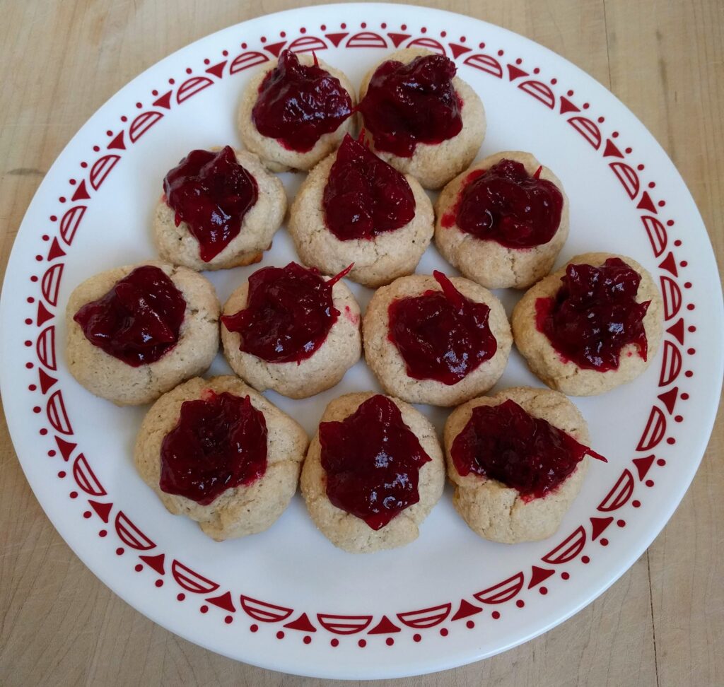 cranberry thumbprint cookies