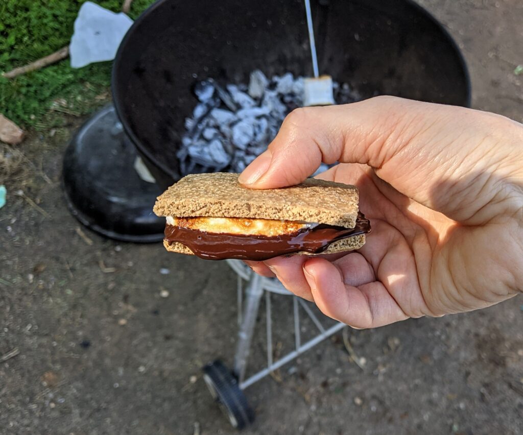 Keto Graham Crackers as s'mores